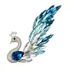Nuevo Broche de Pavo Real de Cristal de Imitación con Degradado para Mujer, Broche de Moda y Exquisito, Elegante y Lujoso, Accesorios Versátiles para Corsage