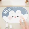 Popular dinosaurio de dibujos animados de Tiktok tapete de piso de lodo de diatomeas tapete de piso de baño tapete de piso absorbente antideslizante para baño tapete de piso para puerta de inodoro