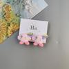 Novos brincos de resina de moda infantil com desenho animado de estrela, cor fofa, sem orelhas, acessórios para estudantes