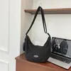 Bolso de Lona Único con Bloques de Color para Mujer, Bolso Informal tipo Dumpling para Hombro, Bolso para Labiales, Bolsa Deportiva para Gimnasio, Bolso de Hombro, Bolso Cruzado