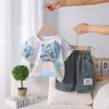 Ropa para Niños Conjunto de Verano para Niños 2026 Nuevo Estilo Ropa para Niños Elegante Conjunto de Dos Piezas de Manga Corta de Verano para Niños Venta al por Mayor