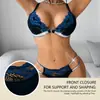 Conjunto de Lencería Sexy Zeriluna de Encaje Transparente Brillante, Moderno y Sexy, Realza y Acentúa la Figura