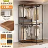 Cabideiro de metal guarda-roupa combinação aberta de chão cabide de roupas de quarto cabide de closet walk-in doméstico
