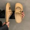 Pantuflas de punta abierta para mujer para usar al aire libre, nuevas sandalias planas estilo francés primavera-verano 2026, mules sin cordones