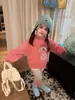 Ropa Infantil Winnie Fruit 2026 Otoño Nuevo Estilo Versión Coreana Suéter Lindo con Estampado de Perro para Niñas Suéter de Cuello Redondo