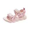 Sandálias Infantis Novas 2026 Verão Confortáveis Moda Casual Simples Meninas Sapatos de Praia Estudante Confortáveis Sandálias Infantis