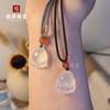 Colgante de Ágata Calcedonia Garra de Gato Brasil Penetrador de Hielo Niña Lindo Calcedonia Huella de Oso Almohadilla de Carne Accesorios DIY Colgante