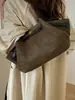 Bolsa Tote de Ombro e de Mão Fashion Retro de Camurça Grande Capacidade Transfronteiriça Simples para o Dia a Dia Outono 2025