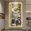 Agua Corriente Atrae Riqueza, Pintura de Luz en la Entrada, Entrada de Nuevo Estilo Chino, Sala de Estar Fantasiosa de Alta Gama, Mural de Pared de Fondo para Pasillo