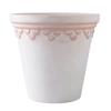 Vaso de Flores em Relevo Romano Imperial Branco Nevoeiro Vaso Escandinavo Retrô Vaso de Flores Absorvente de Água Respirável Vaso de Flores de Cerâmica Vermelha Vaso de Barro para Pátio Varanda