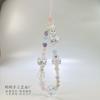 ¡Guau! Original oso transparente lindo estilo ins mariposa en forma de corazón con cuentas cadena para teléfono móvil accesorios de joyería colgante de joyería
