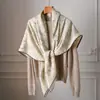 Quarto com Ar Condicionado Xale Grande Lenço de Seda e Lã Roupa Exterior para Mulheres 2026 Novo Estilo de Verão Fino Toque de Luxo Temporada de Verão