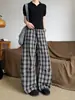 Pantalones casuales de pierna ancha estilo americano transfronterizos para hombre, silueta recta holgada de verano, pantalones casuales versátiles con bloques de color