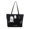 Lindo bolso de mano de lunares de gran capacidad para mujer, bolso tote diario de nicho estilo coreano, bolso de hombro casual de moda para ir al trabajo