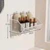 Prateleira de Banheiro Prateleira de Parede para Banheiro Sem Furos Prateleira de Armazenamento Multicamadas para Parede de Banheiro Vaso Sanitário Banheiro Sala de Banho