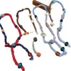 Collar de Pull Tejido de Lana Retro con Cuentas para Mujer 2025 Nuevo Diseño Único Cadena de Suéter Accesorios de Halter Personalizados