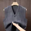 Novo colete suéter cardigã para homens, adequado para outono e inverno, jaqueta colete de tricô quente e slim fit para homens
