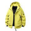 Ropa de Carga Estilo Americano Hombres Primavera Nuevo Color Sólido High Street Deportes al Aire Libre Trendy Todo Combinable Chaqueta con Capucha Abrigo Top