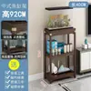 Soporte de exhibición de piedra, soporte para pecera, base, mesa auxiliar, mesa de rincón, soporte para plantas, sala de estar de madera maciza de pie