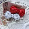 Tecido Mickey Bolinhas Laço para Boneca Acessórios Acessórios Boneca de Algodão Desenho Animado Laços Faixa de Cabelo Adorno