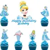 Decoraciones para Fiesta de Cumpleaños Temática de Cenicienta Suministros para Decoración de Pastel Soñadora de Niña Princesa