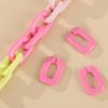 Fivela de Abertura de Corrente de Acrílico 25*17mm em Forma de U Fivela de Corrente Colorida Acessórios de Joalheria DIY Personalizados Feitos à Mão para Crianças