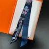 Bufanda de Seda Diagonal Estilo Nuevo, Cinta de Seda Imitación, Diadema de Seda de Sarga Estampada para Mujer, Decoración para Bolso, Bufanda para Cuello Estampada Digitalmente