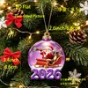 2026 Novos Enfeites de Árvore de Natal em Acrílico Papai Noel Rena Homem de Gengibre Decorações para Pendurar na Janela Decorações de Festa