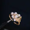 Accesorios DIY Set de Pendientes Colgante Anillo de Perlas de Uva Multicuentas de Plata de Ley S925 Pendientes y Collar Elegantes