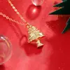 Colar Árvore de Natal Joias Outono e Inverno Novo Banhado a Ouro 18k Toque de Luxo Leve Véspera de Natal Presente de Natal para Namorada