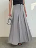 Saia Plissada Preta Fone Jianhe Feminina Estilo Longo 2026 Primavera Estilo Universitário Cintura Alta Emagrecedora Saia Evasê 59167