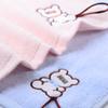 Toallas Wholesale Transfronterizas, Toallas Faciales de Algodón Puro de Color Sólido, Toallas Cuadradas Suaves con Correas para Colgar, Toallas de Mano para Niños para Guardería, Algodón Puro