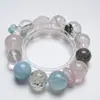 Pulsera Artesanal Blanca Aze de Cristal Natural 'Drunk Dream Clear Song' para Mujer, Nuevo Estilo Versátil, Pulsera Blanqueadora al por Mayor