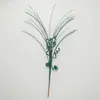 Decoración de Navidad con Hojas de Lentejuelas Brillantes de 43 cm Colgantes Hechos a Mano Decoraciones para Árbol de Navidad Decoración Navideña Ramas con Polvo Dorado