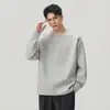 Sudadera de Manga Larga Falsa de Dos Piezas para Hombre Anyang 2026 Otoño Nuevo Holgada Casual Versátil Pulóver