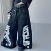 Nueva colección de otoño para niñas: conjunto de overol de mezclilla con estampado moderno y genial, camiseta interior de manga larga y pantalones de pierna ancha, adecuado para niños mayores