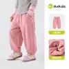 Pantalones Casuales Infantiles Dudu para Primavera y Otoño, Pantalones Deportivos para Niños, Pantalones Largos de Otoño Sueltos para Niñas, Ropa de Moda Otoñal Infantil Tendencia