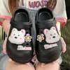[Suministro transfronterizo] Zuecos de suela gruesa de EVA para mujer, diseño lindo de dibujos animados, uso bidireccional, zapatos de jardín, venta al por mayor de fábrica