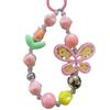 Cordão de telefone móvel pulso curto pequeno pingente de tulipa fresca grafite borboleta artesanal frisada pintada pingente pingente