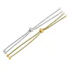 Cadena ajustable de cuentas de acero inoxidable, pulsera de cadena de perlas, collar ajustable, vacío, chapado en oro de 18 quilates, accesorios de joyería DIY