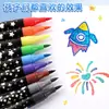 Canetas Marcadoras com Glitter de Cor Verdadeira para Crianças, Canetas de Grafite, Canetas com Glitter para Alunos do Ensino Fundamental, Canetas de Desenho com Ponta Macia, Marcadores para Diário, Canetas de Areia Líquida