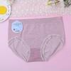 Ropa Interior Femenina de Algodón Puro con Encaje, Color Sólido, Bacteriostática de Grafeno, sin Costuras, para Cruce de Fronteras, Talla Grande para Vientre, de Cintura Media