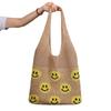 Bolsa Chaleco Bolsa Chaleco Moda Tejida Linda Grande Sonriente Bolso de Hombro Único Bolso de Mano Gran Capacidad Bolso para Viajes Diarios para Mujeres