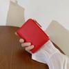 Cartera de mujer Ins Cartera pequeña de mujer Cartera plegable de alta gama para mujer Cartera corta con cremallera Cartera cruzada