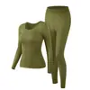 Capa base de belleza ultrafina Ropa interior térmica para mujer Ropa de otoño Conjunto de pantalones de otoño Capa base invisible sin costuras que genera calor Invierno
