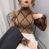2025 Nuevo Estilo Coreano Otoño e Invierno Top de Cuello Alto Medio Engrosado, Ropa Interior de Moda, Camiseta Básica de Terciopelo, Camiseta para Mujer