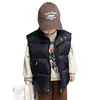Ropa de Invierno para Niños Chaleco de Algodón con Cinta Chaqueta de Algodón sin Mangas de plumón Estilo Coreano para Niños Abrigo de Algodón para Niños Pequeños y Medianos