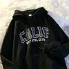 Sudadera con capucha para hombre, otoño e invierno, forrada de forro polar, engrosada, corte holgado, estilo para parejas, casual y moderna, popular entre los influencers, prenda exterior deportiva