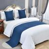 Bandera de Cama, Toalla de Mesita de Noche, Ropa de Cama de Hotel, Lujo de Hotel B&B Algodón y Lino Cama con Manta de Cama de Lujo Accesible, Alfombrilla Cubre Cama, Shihua