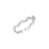 Anillo de Plata de Ley 925 Anillo Trenzado Enrollado Plata Brillante Estilo de Pedido Coreano Anillo de Plata Pequeño y Versátil para Mujer 0090L